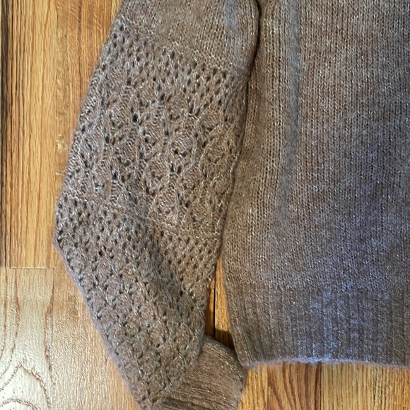 Brown Knit Sweater with Arm Detailing (S TALL) - Picture 2 of 7